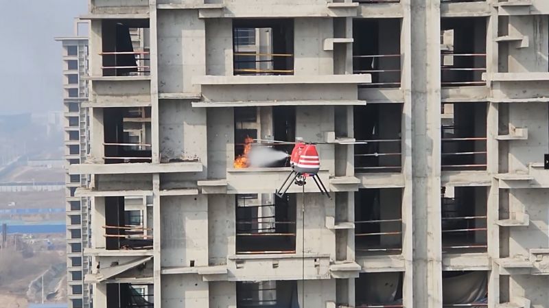 石家莊支隊(duì)高層建筑滅火救援演練